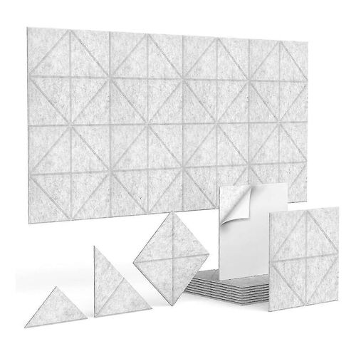Lot de 12 panneaux acoustiques auto-adhésifs, 30,5 x 30,5 x 1 cm, panneaux muraux insonorisés pour la maison et les studios d'enregistrement