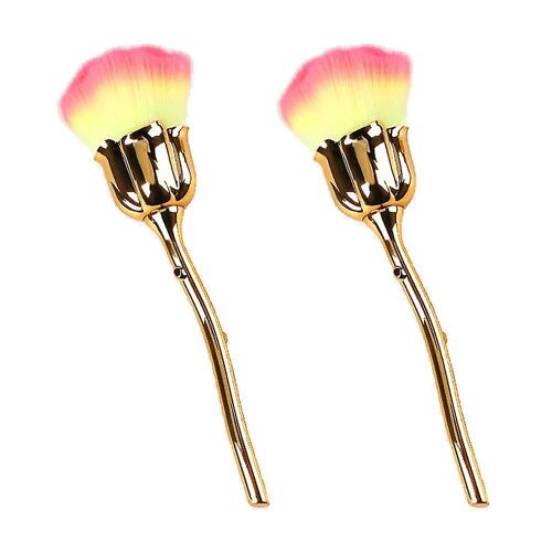 2025 - Poudre Démaquillante Pour Nail Art, Pinceau Doux Rose Pour Ongles En Acrylique 