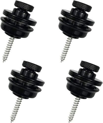 Lot De 4 Boucles De Guitare, Fils De Boucle Pour Sangle De Guitare Basse Acoustique Et Électrique, Noir