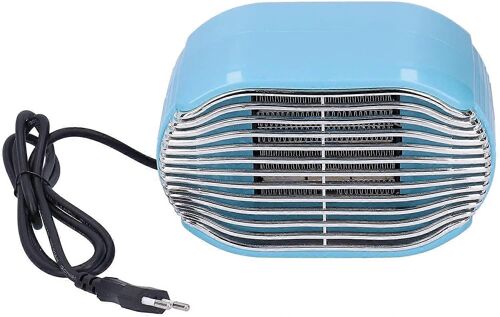 Radiateur soufflant, mini radiateur de bureau électrique d'hiver 800 W, chauffage rapide à économie d'énergie, 220 V, UE (bleu)