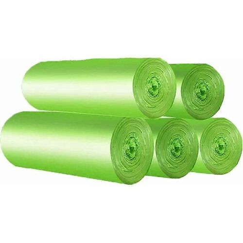Lot de 100 sacs poubelles biologiques de 20 L, résistants aux déchirures, sacs pour déchets alimentaires, 100 % compostables et biodégradables, fabriqués à partir d'amidon de maïs.