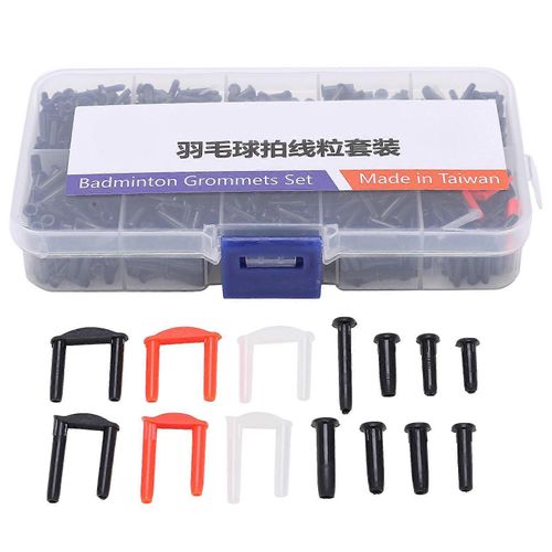 Kit D'?illets De Badminton Powerti Avec ?illets De Raquette, Seau, Protège-Cordes, Outils De Cordage