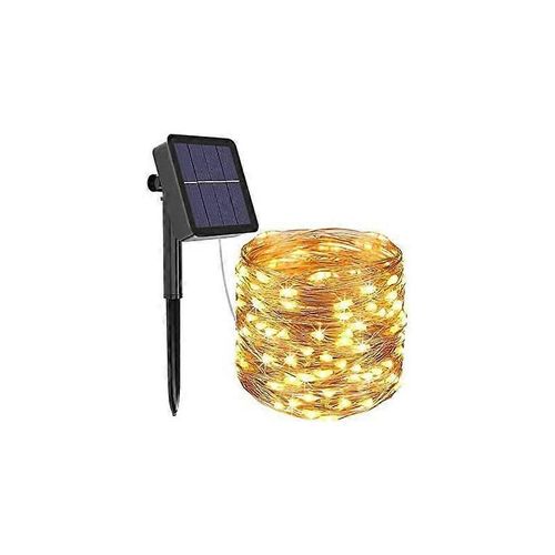Guirlande Lumineuse Solaire D'extérieur, 8 Modes, Décoration Extérieure Étanche, 20 M, 200 Led