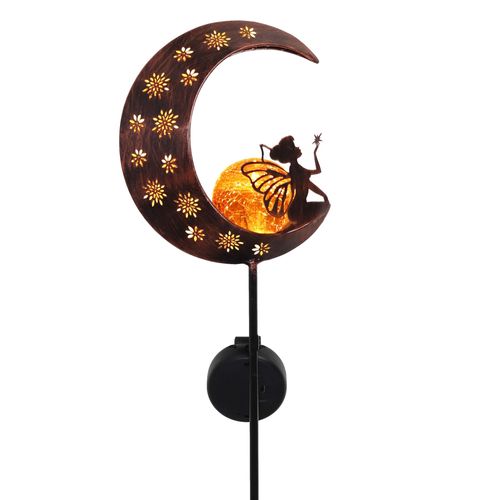 2025 - Lampe Solaire D'extérieur 100 Cm En Métal, Boule De Verre Led, Éclairage De Jardin Étanche Avec