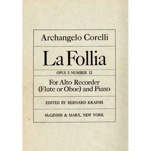 Corelli - La Folia Pour Flûte & Piano