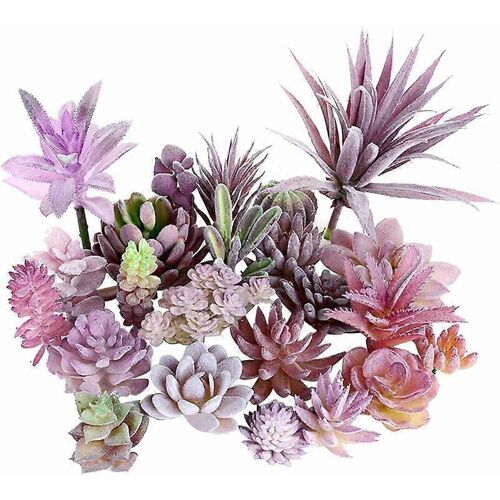 Plantes succulentes artificielles 15 pièces Plantes succulentes artificielles violettes Plantes succulentes artificielles décoratives pour la décoration de jardin intérieur de la maison - style aléatoire