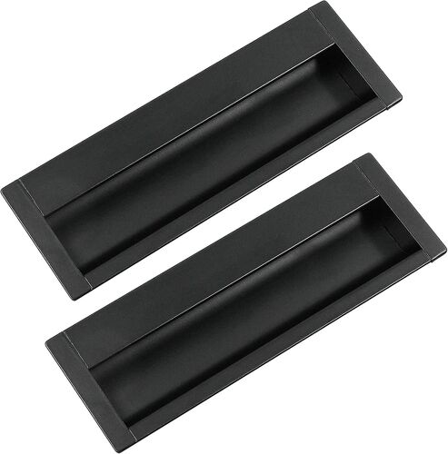 Lot de 2 poignées encastrées pour porte coulissante, poignée de meuble, coquillage caché pour portes coulissantes, Wardr