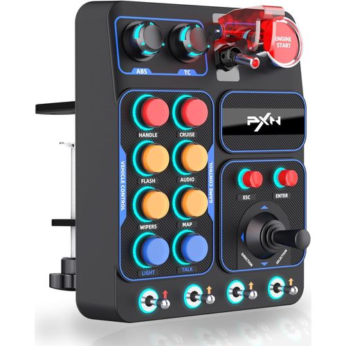 Cb1 Boîtier De Boutons - Panneau Latéral De Volant, Controller Auxiliaire Ets2 - Pour Pc | +19 Boutons Assignables, Rgb, Usb [J286]
