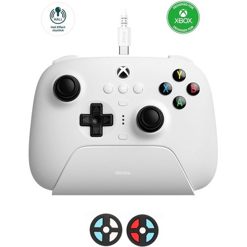 Ultimate 3 Modes Manette Pour Xbox | Usb-C,Bluetooth,Contrôleur 2,4G,Déclencheurs Et Joysticks À Effet Hall,Compatible Avec Xbox Series X|S,Xbox One,Windows,Android (Blanc)