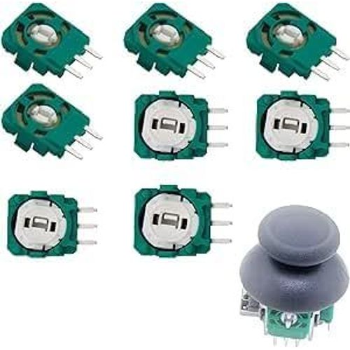 8 Pièces Potentiomètre Contrôleur De Manette Jeu Pour Ps5 3D Joystick Du Module Résistances Trim Pot Résistances Capteur Analogique Manette Remplacement Pour Xbox One Rechange (Vert)