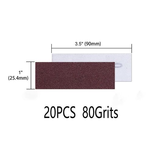 Kit de mini ponceuse à main bricolage,papier de verre,grain assressenti,support sec,crochet,boucle,projets en bois,15-71 pièces -20pcs 80Grits