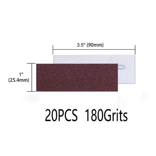 Kit de mini ponceuse à main bricolage,papier de verre,grain assressenti,support sec,crochet,boucle,projets en bois,15-71 pièces -20pcs 180Grits
