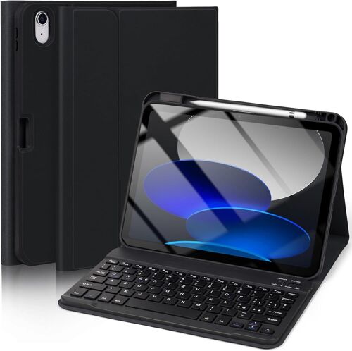 KALANKA-Étui de clavier pour iPad A16 11ème génération 2025 11 pouces - Clavier magnétique amovible - Étui de protection avec porte-stylo pour iPad 10ème génération - Disposition allemande QWERTZ