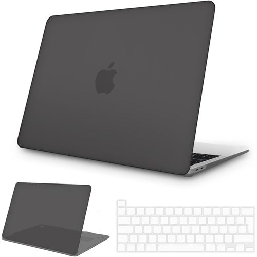 Coque Compatible avec MacBook Pro 13 M2 M1 2023 2022 2021 2020 Modèle A2338 A2289 A2251, Etui Housse Coque de Protection Rigide en Plastique + Clavier Ultra Mince en TPU Version EU, Noir