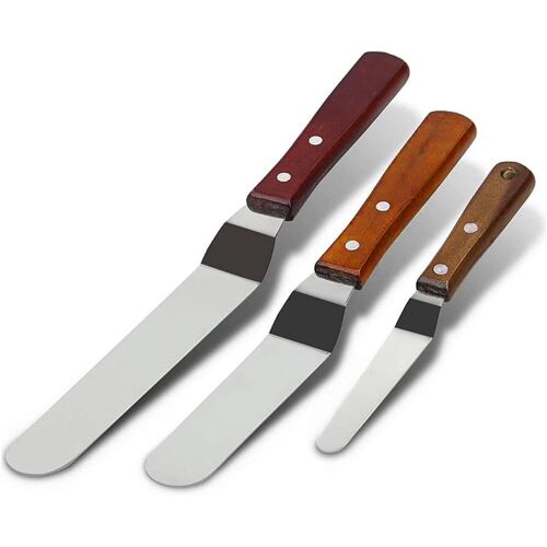 Kalanka-Spatule À Glaçage, Pâtisserie Palette Pelle, Spatules Coudées À Patisserie, 3pcs Cupcakes Et Gâteaux, Spatule Coudée Gateaux Palette Pelle Décorer Gâteaux Accessoires