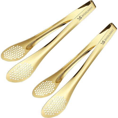 Kalanka-Pince À Buffet En Acier Inoxydable - Pince De Cuisine Robuste Pour La Cuisson Et Le Service (Or - Pince De Service 28cm)