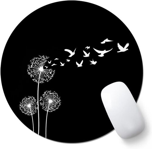 JGD-Petit tapis de souris 20 x 20 cm avec motif mini pissenlit Tapis de souris
