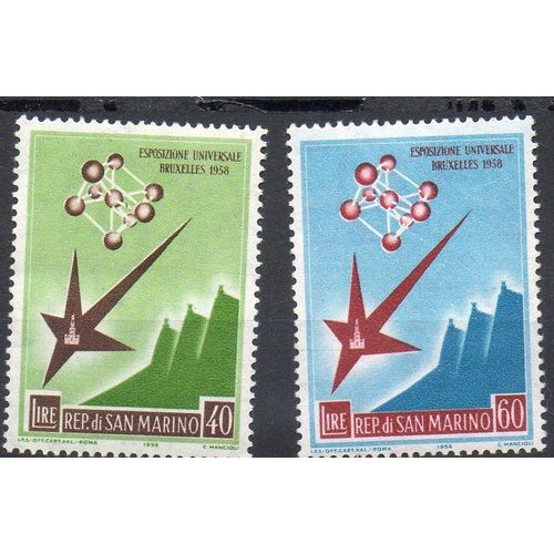 Saint-Marin Timbres Exposition Universelle De Bruxelles 1958