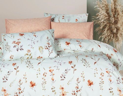 Parure De Lit 2 Personnes 240x220 Cm Coton Imprimé