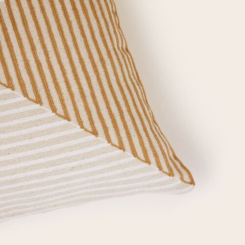 Housse De Coussin En Coton Jaune 40x40 Cm