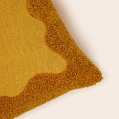 Housse De Coussin En Coton Jaune 30x40 Cm