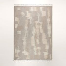 Plaid En Laine Ecru 140x200 Cm