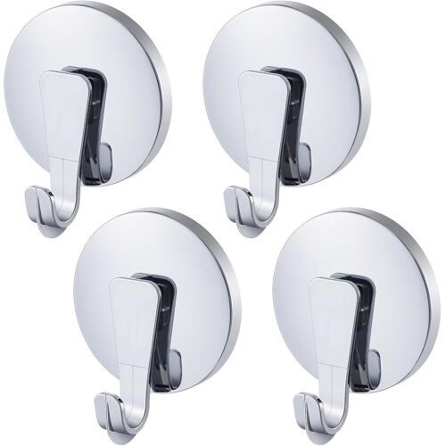 Crochet Ventouse Serviette Salle de Bain Mural Patere Salle de Douche Sans Percage Porte Torchon Cuisine Ventouse Plastique Porte Manteau, 4 PCS