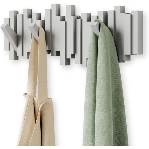 Sticks Portemanteau Mural 5 Crochets Rabattables,Gris