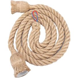 Tianyi-Suspension Vintage En Corde De Chanvre, 2m E27 Rétro Suspension Corde Plafonnier Base Luminaire Titulaire 85-265v (2 Mètres 2 Têtes)