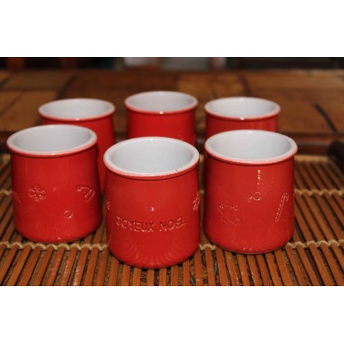 Lot De 6 Pots La Fermière En Grès Émaillè À Remplir Selon Son Désir.Differentes Couleurs Disponibles.