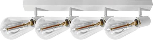 Subzonal-Spots De Plafond E27 Ip20 Éclairage De Plafond Pour Salon Cuisine Et Chambre Plafonnier Spot Pour L'éclairage Intérieur (Aucune Ampoule Incluse) (4x60w)