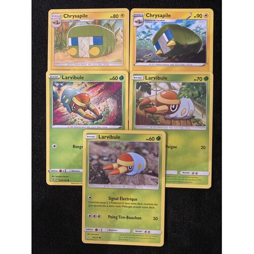 (3391) 2x Chrysapile + 3x Larvibule (Pokemon) 