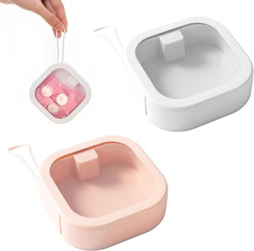 Senior-Qtip Lot De 2 Organ Urs Pour Élastiques À Cheveux, Distributeur Pinces Organisateur Rangement Salle Bain, D'Accessoires Voyage Cotons-Tiges, Pince[L1116]