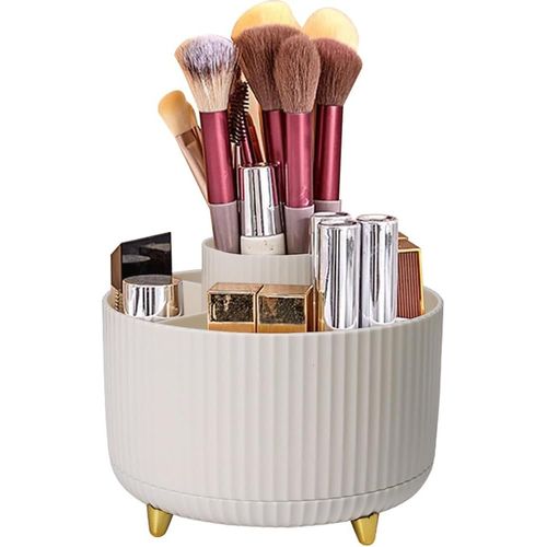 Tianyi-Organisateur De Maquillage Cosmétique, Rotatif À 360°, Étagère À Cosmétiques, Pinceau À Paupières, Rouge À Lèvres, Organisateur De Cosmétiques Pour La Décoration De La Coiffeuse, Chambre À