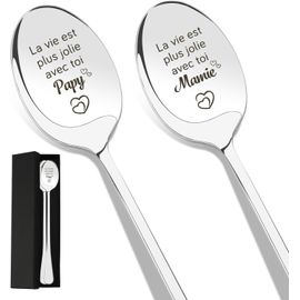 Kalanka-Cadeau Mamie Cuillere A Cafe Cadeau Pour Mamie Cadeau Papy Anniversaire Cadeau Anniversaire Mamie Cadeau Fete Des Grand Pere Cadeau Grand Mere Original Cadeau Fete Des Grand Mere Cadeau Mamie