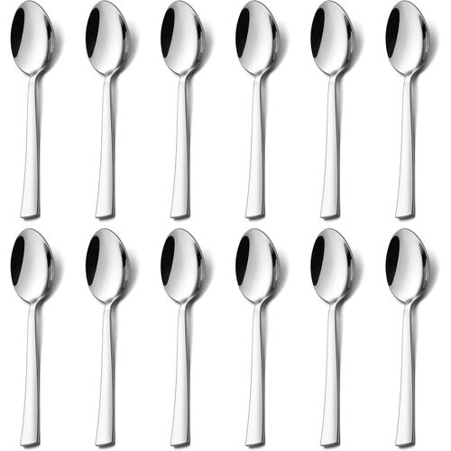 Tianyi-Lot De 12 Cuillere À Café En Acier Inoxydable - Petite Cuillère À Dessert - Pour La Maison, Le Restaurant, Le Café - Poli Brillant - Passe Au Lave-Vaisselle - 13,5 Cm