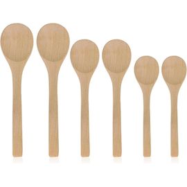 Tianyi-Cuillere En Bois Set De 6, Cuillere A Cafe En Bois Naturel Petite Cuillere En Bois Cuillere Bois Mini Cuillere En Bois Cuillère En Bois Cuisine Thé Café Miel Assaisonnement Fouetté (13cm, 15cm