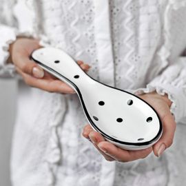 Tianyi-Repose-Cuillère Pour Dessus De Cuisinière, Grand Support De Cuillère En Céramique Pour Comptoir De Cuisine, Repose-Ustensiles De Cuisine Pour Comptoir, Repose-Cuillère Fait À La Main À