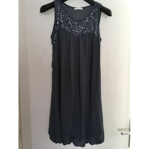 Robe Promod Gris Anthracite Et Sequins Taille 36