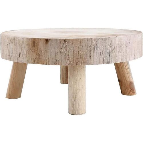Support pot fleurs bois rond - Intérieur extérieur - Décoration rustique