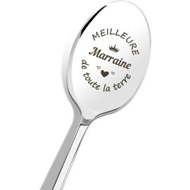 Kalanka-Cadeau Marraine Cadeaux Marraine Cadeau Marraine Noel Cuillère A Cafe En Acier Inox Cadeau Pour Marraine Cadeau Parrain Marraine Demande Cadeau Filleule Marraine Cadeau Annonce Marraine Cadea