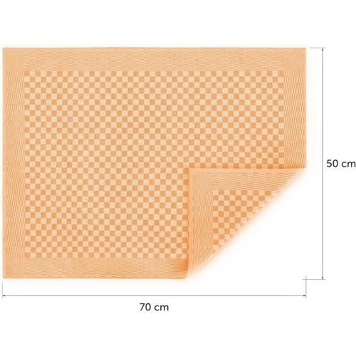 Kalanka-Torchon Cuisine - Lot De 20 - En 50 X 70 Cm - Certifiés Oeko-Tex - Extrêmement Absorbant - Lavable Jusqu'à 95°C - Torchon Vaisselle À Carreaux Résistants - Serviette Cuisine De Couleur Orange