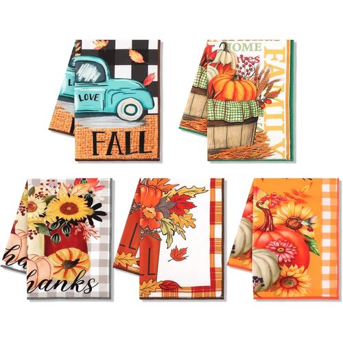 Teppc-Torchons De Cuisine¿Lot De 5 ¿ Serviettes Microfibre 55x40 Cm ¿ Halloween