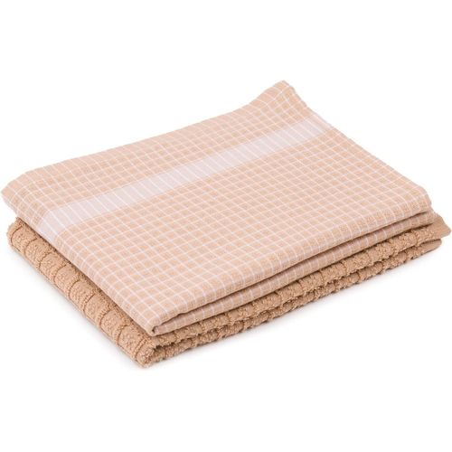 Tzf-N Lot De 2 Torchons Jacquard 100% Coton, 50 X 70 Cm, Gris/Blanc