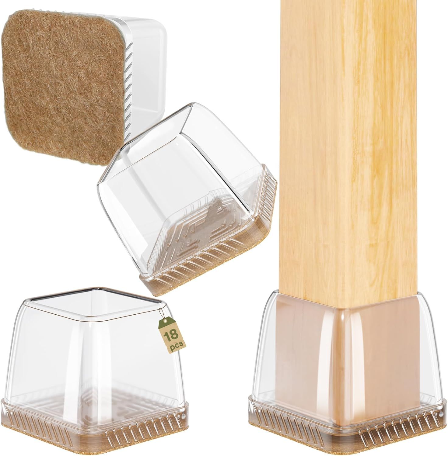 72 Pièces Patins En Feutre,20mm Noir Auto-adhésifs Protecteur De Sol Tampon Feutre,5mm D