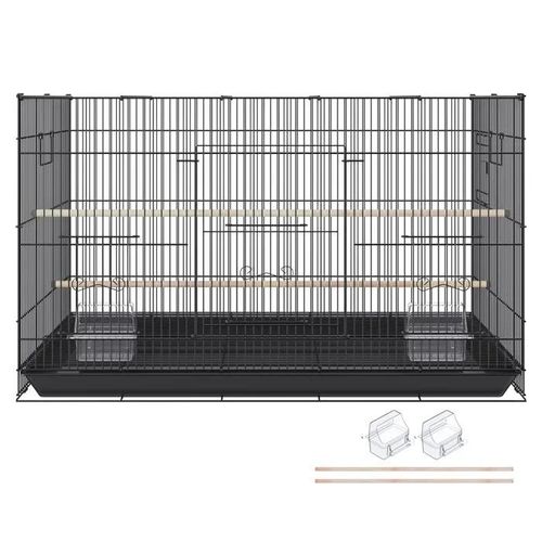 Cage À Oiseaux De 30 Pouces-Duoku-Grande Cage En Métal-Pour Perruches Calopsittes, Petits Perroquets, Inséparables, Perruches