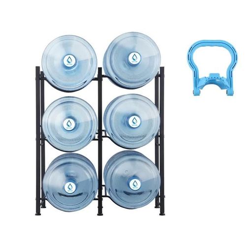 Support Pour Carafe-Duoku-3 Niveaux-Support Pour Bouteilles De 5 Gallons-Double Rangée-Pour 6 Bouteilles-Pour Cuisine Bureau