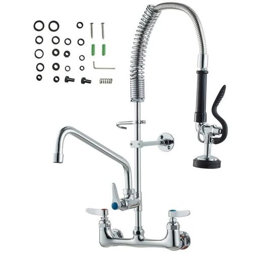 Robinet - DUOKU - 5803A-12-25 - Hauteur 25 pouces - Bec Pivotant 12 pouces - Mural en Laiton