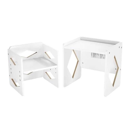 Ensemble Table Et Chaises De Sevrage Montessori-Duoku-Petits De 1 À 5 Ans-Ensemble En Bois À Hauteur Réglable Pour Tout