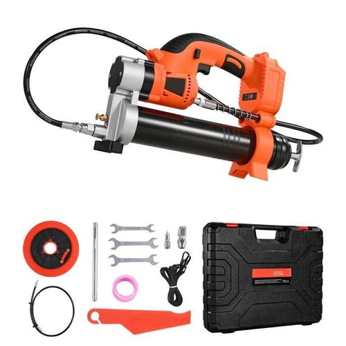 Pistolet À Graisse Électrique Sans Fil-Duoku- Pression 55 Mpa- Avec Éclairage Led- Tuyau 90 Cm- Déclencheur Vitesse Variable